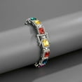 thumbnail image 1 of Celvieroot 10mm Classic Tennis Bracelet Adjustable Silver Color Stackable Chain Bracelet Colorful Cubic Zirconia Jewelry, 1 of 8