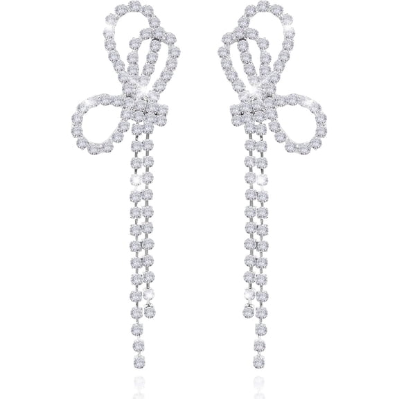 Celvieroot Bow Earrings for Women Trendy Stuff Cute Bow Pearl Drop Dangle Earrings Bowknot Stud Wedding Party Daily Jewelry Accessory Gifts Stocking Stuffers for Women