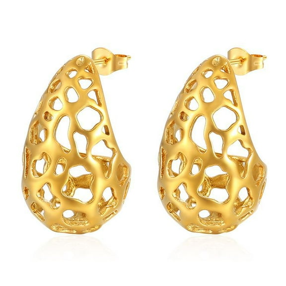 Celvieroot Gold Earrings for Women Trendy, 14K Gold Plated Stud Earrings Earrings Jewelry Gift