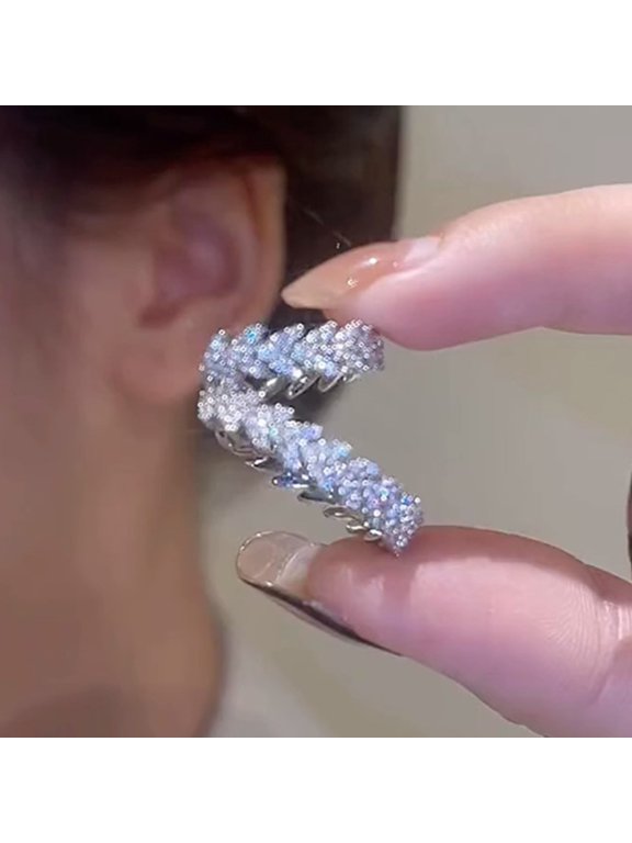 Zircon Ear Bone Clip Light Luxury High-end Wheat Rhinestone Earrings Without Earrings Ear Clip Niche Design