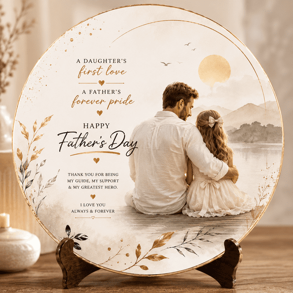 Celvora Custom Personalized Resin Plaque, Handmade Decorative Plaque with Photo, Names and Date, Round Wall Display Gift