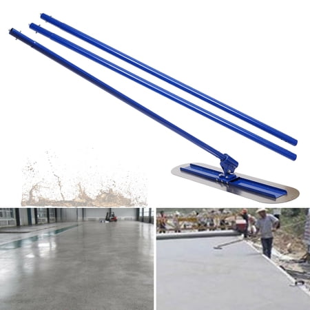 Cement Conceret Float Handle Surface Squeegee Smooth Finishing Trowel Cement Trowel Set Large Push-pull Trowel Stainless Steel Trowel for Leveling Concrete Pavement Stainless Steel