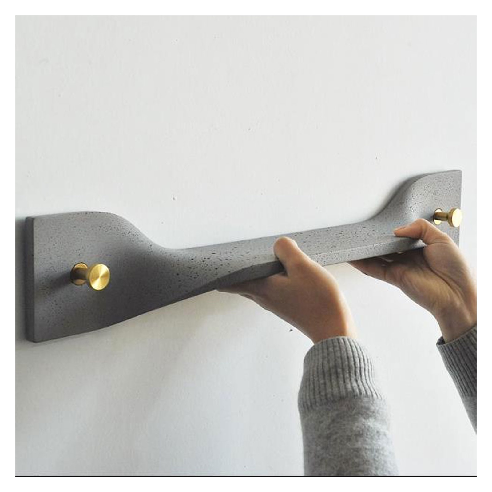 Cement Industrial Style Floating Shelves, Wall Mounted Storage Shelves ...