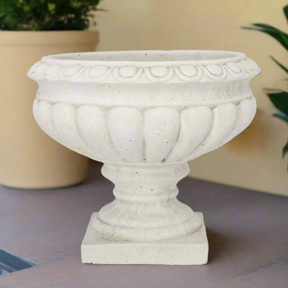 Niomie Cement Low Classic Urn Vase with Tapered Bottom