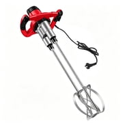 Cement Mixer 2300W Electric Handheld, 6-Speed Double-Paddle Portable Concrete Mixer for Mortar, Paint, Fodder & Resin