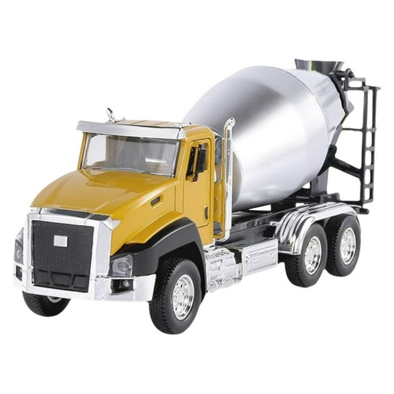 Cement Mixer Model Mini Pull Back Dumping Movable Simulated Auto Concrete Truck Toys Decoration for 3+ Years Old Child -