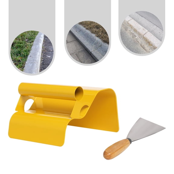 Cement Model Making Tool W/Handle&Putty Knife Landscape Curb Trowel Curbing
