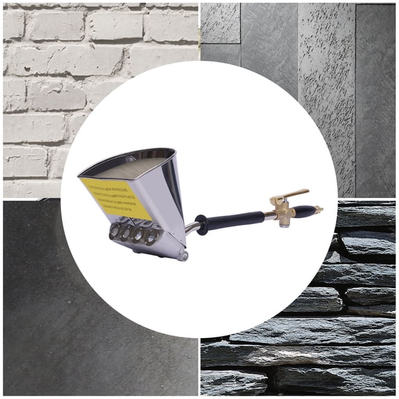Cement Mortar Concrete Air Stucco Sprayer Hopper 4 Jet Paint Wall Plastering Gun