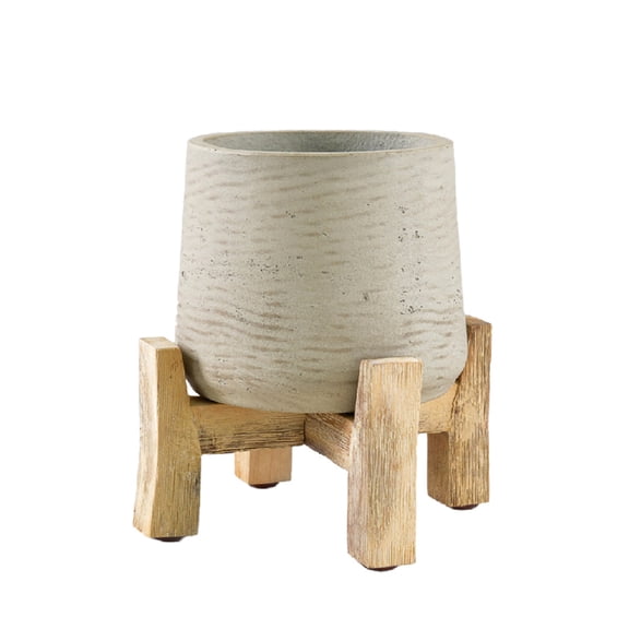 Cement Planter with Detachable Legs, Short