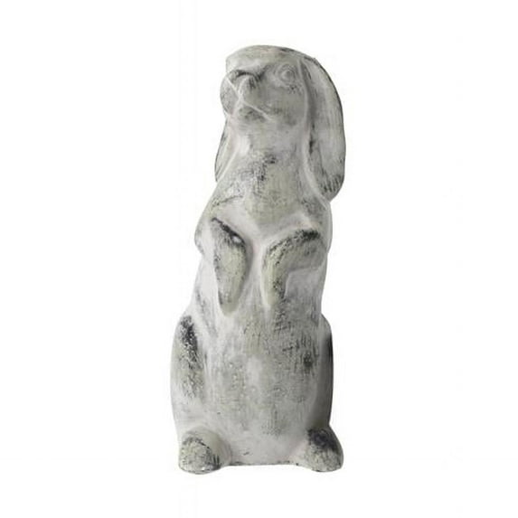 Cement Rabbit Statue, Natural Gray