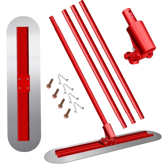Cement Smoothing Tool, 47.211.8 Consistent Results, Steel Angle Adjustable, Concrete Screed Float, Concrete Bull Float, Dedicated to Patio, Sidewalk, Garage