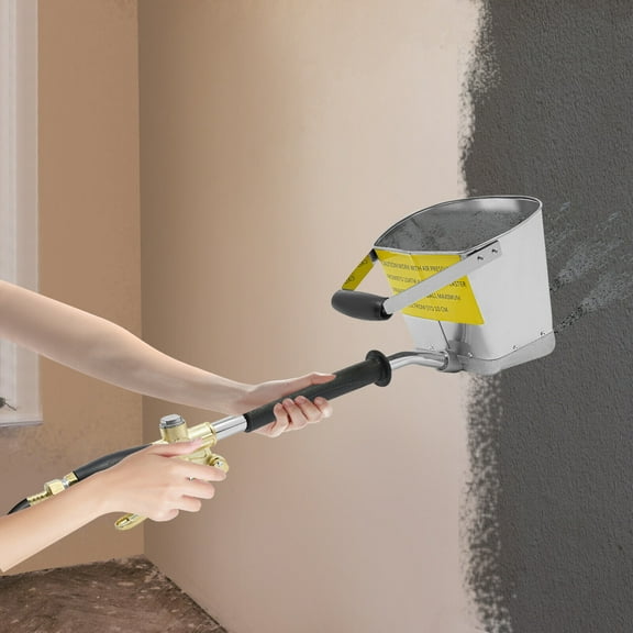 Cement Spray Gun,Modern Silver Spray Gun Tool, Cement Mortar Spray Gun Tool Aluminum Iron Air Powered