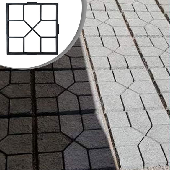 Cement Stepping Stone Kit, Concrete Molds for Pavers, Walk Path Maker, Plastic Path Maker Mold, Garden Stepping Stone Molds for Concrete, Patio Paver Mold, Walkway Mold for Home Yard Garden Decor