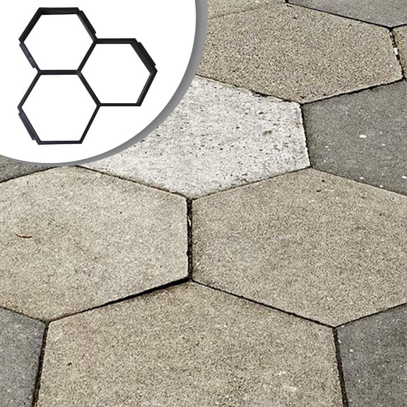 Cement Stepping Stone Kit, Concrete Molds for Pavers, Walk Path Maker, Plastic Path Maker Mold, Garden Stepping Stone Molds for Concrete, Patio Paver Mold, Walkway Mold for Home Yard Garden Decor