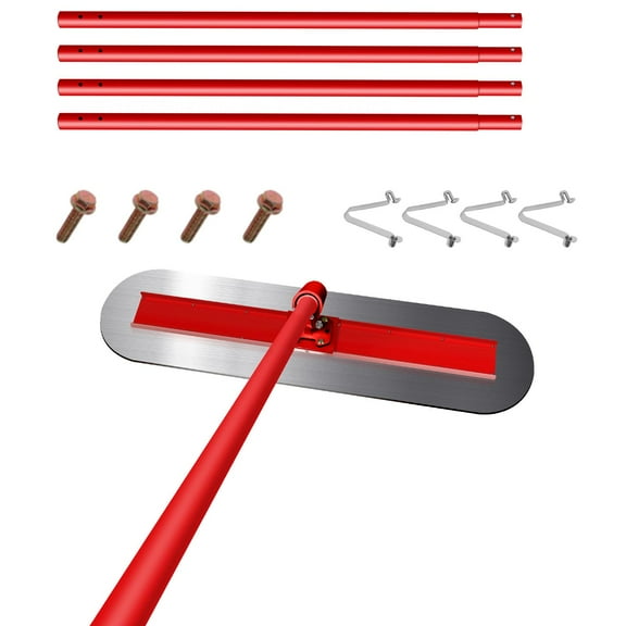 Cement Trowel Tools Concrete Bull Float Float Bracket Tools, Round End Adjustable 60In Extendable 48"x8" Concrete Trowel Bull Float Kit, Mg-Al Alloy with 4 Handles for Custom Tiling Jobs