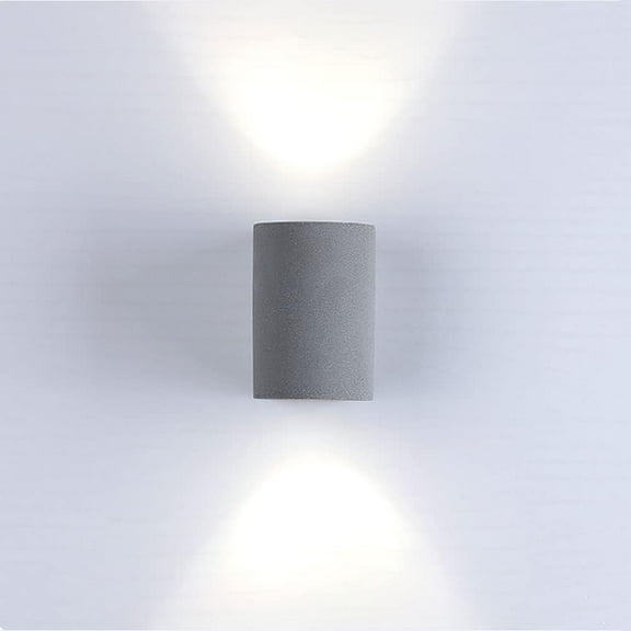 Cement Wall Lights Up Down Wall Lamp, Indoor Cylindrical Wall Sconce Lighting Fixture, 5W G9 Wall Spotlights for Living Room Bedroom Bedside, Warm White Headboard Lamps