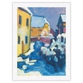 thumbnail image 1 of Cemetery And Vicarage In Kochel Germany - From an Original Color Painting by Wassily (Vasily) Kandinsky c.1909 - Japanese Unryu Rice Paper Art Print (Unframed) 18 x 24 in, 1 of 4