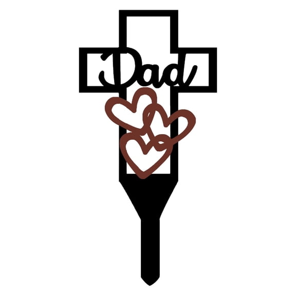 Cemetery Decoration Metal Cross Garden Stake Graves Cemetery Outdoor Decorations