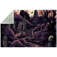 thumbnail image 1 of Cemetery Elegant Gray Polyester Area Rug with Right-Angle Design for Living Room and Bedroom, 1 of 6