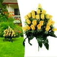 thumbnail image 1 of Cemetery Flower Bouquet Verdsylv Cemetery Memorial Rose Bouquet, Artificial Flower Arrangement for Grave Decoration & Parting Tributes, Durable Memorial Tribute for Loved Ones, Grave Memorial Flowers, 1 of 8