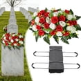 thumbnail image 1 of Cemetery Flower Saddle – 36 Roses Memorial Arrangement for Grave, Artificial Flowers for Cemetery, Weather-Resistant for Memorial Day, Mother’s Day, Year-Round Tribute, 1 of 9