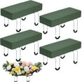 thumbnail image 1 of Cemetery Flower Saddles, Headstone Flower Saddle, Artificial Outdoor Grave Decorations, Cemetery Memorial Flowers with Floral Foam for Grave Tombstone Decorations,4 Pack 12'', 1 of 7