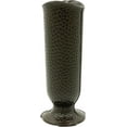 thumbnail image 1 of Cemetery Flower Vase Replacement, Ionic Vase Sold only by TERRAVAS. 10.25" H, 4" D Base with 3 Flanges (Lock-in Style). Dark Brown, Plastic Replica (Not Bronze) Quantity: 1 Vase, 1 of 7