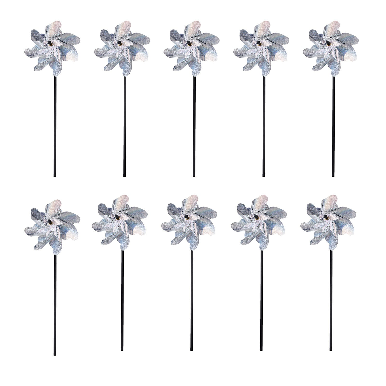 Cemetery Flowers for Vase Metal 7 Leaf Windwheel Drive Bird Windmill