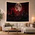 thumbnail image 1 of Cemetery With Full Moon And Red Clouds, Spooky Gothic Style for Gothic Decor Fans, Halloween Wall Art, Halloween Gift Tapestry Wall Hanging for Bedroom and Dorm, 1 of 7