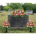 Cemetery Headstone Flower Saddle - Artificial Cemetery Flowers Rose ...