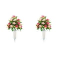 thumbnail image 1 of Cemetery Memorial Artificial Rose Bouquet with Vase RD2 – Miyuadkai 1 Set Sympathy Floral Decor for Graveside, Outdoor Faux Flower Arrangement for Memorial Day, 1 of 5