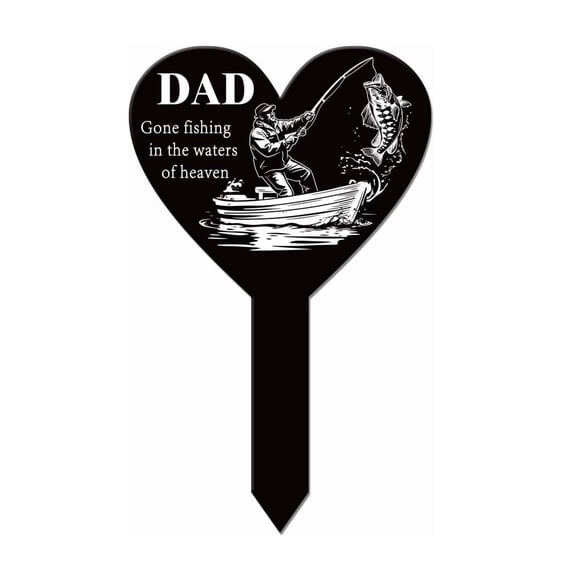 Cemetery Memorial Stake, Garden Grave Marker for Outdoor Burial Site, Sympathy Funeral Remembrance Plaque with Ground Insert
