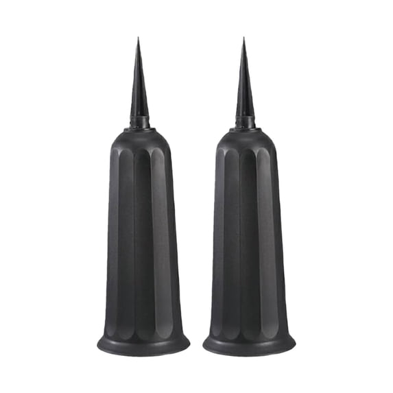 Cemetery Vase, Souew, 2 Pack Plastic Memorial Flower Holder with Ground Spikes, Unique Eye-Catching Design, Functional Decorative Grave Planter for Outdoor Cemetery, Easy Install