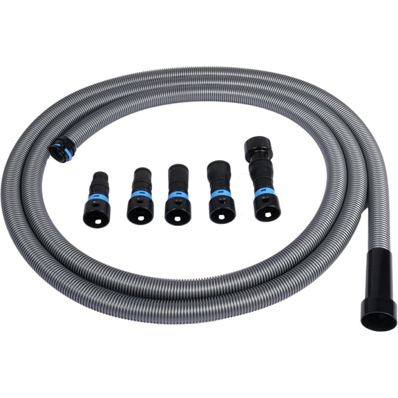 Cen-Tec Systems 94709 Quick Click 16 Ft. Hose for Home and Shop Vacuums with Expanded Multi-Brand Power Tool Adapter Set for Dust Collection