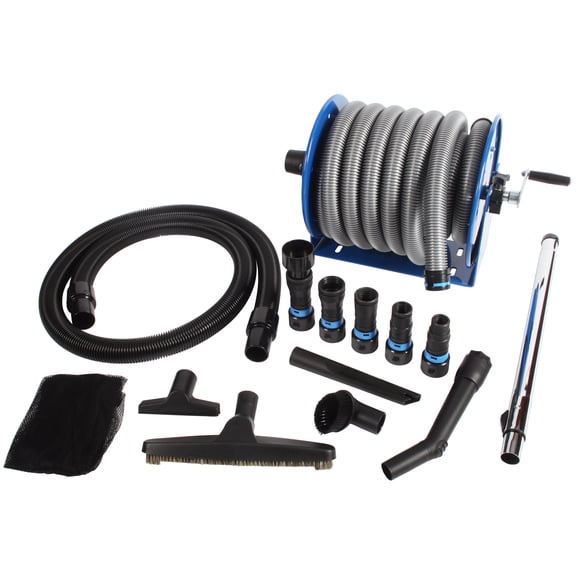Cen-Tec Systems 96139 Quick Click Dust Collection Power Tool Adapters and Hose Reel Kit for Shop Vacs and Woodworking
