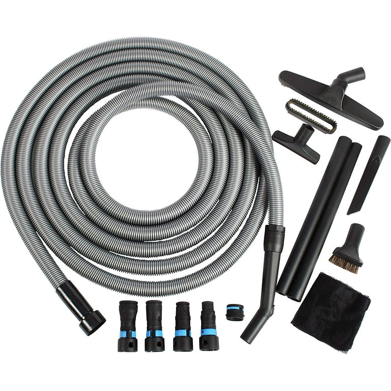30 ft. Vacuum Hose with Expanded Multi-Brand Power Tool Dust Collection Adapter Set and Attachment Kit for Wet/Dry Vacs 30 ft. Vacuum Hose with Expanded Multi-Brand Power Tool Dust Collection Adapter Set and Attachment Kit for Wet/Dry Vacs
