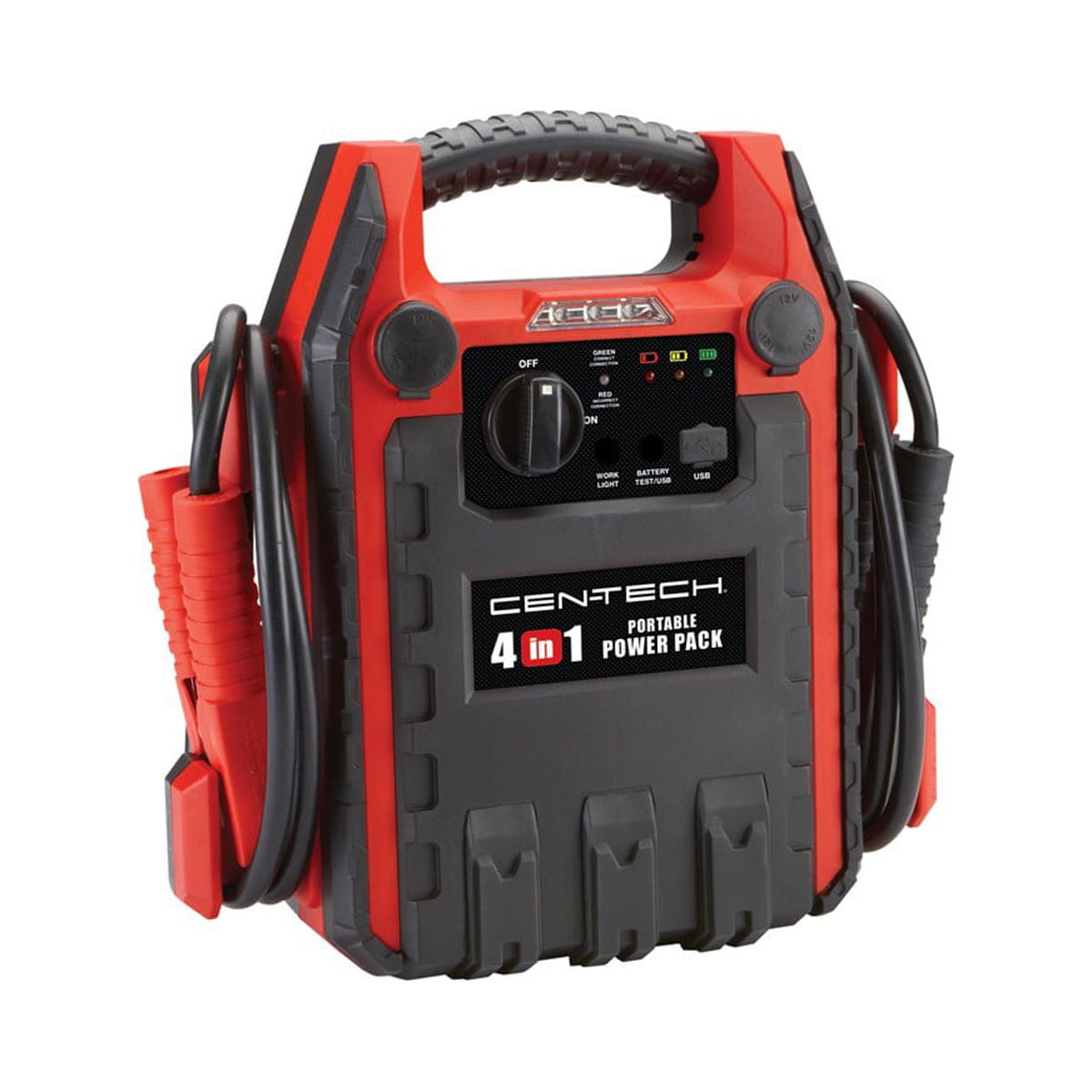 CenTech 4 in 1 Jump Starter 17 Ah, 120V, Portable Car Battery Booster