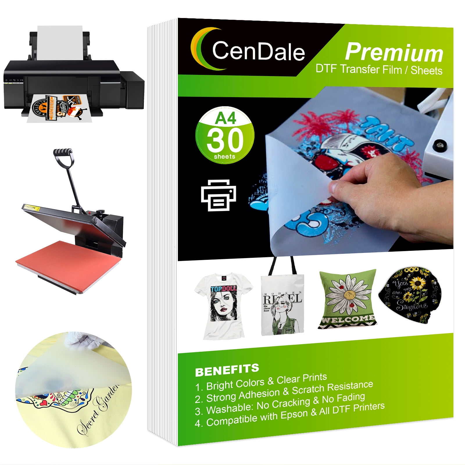 CenDale Premium DTF Transfer Ink 600ML- Heat Transfer Printing