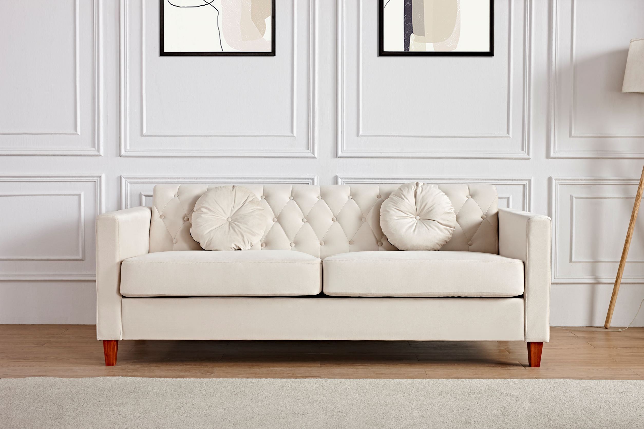 US Pride Furniture Cendejas 79.5'' Velvet Square Arm Sofa