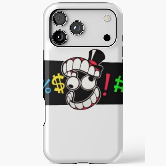 Censored Bleep Digital Circus Humor Compatible Phone Case for iPhone 11 12 13 14 15 16 17 Pro Max