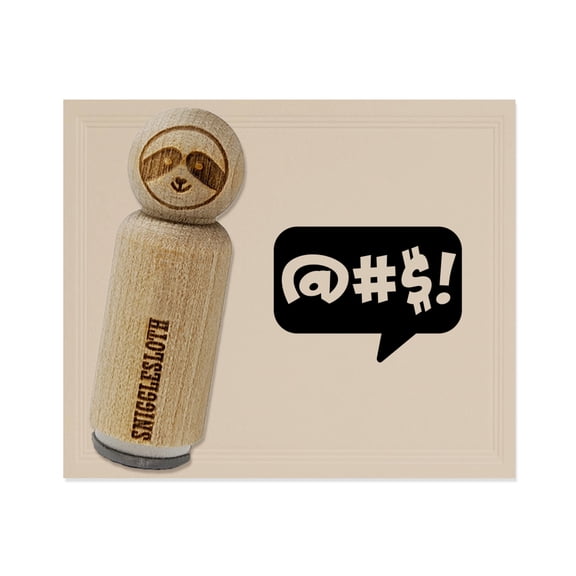 Censored Expletive Curse Bubble Rubber Stamp for Scrapbooking Crafting Stamping - Mini 1/2 Inch