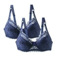 thumbnail image 1 of Censtreet 2PCS Bras for Women Lace Bralettes with Underwire Push Up Women's Balconette Bra, 1 of 8
