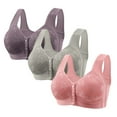 thumbnail image 1 of Censtreet 3PCS Front Closure Everyday Bra for Women Post Surgery Compression Support Wirefree, 1 of 6