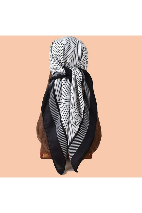 90cm Satin Square Headscarf Bandana Head Kerchief Fashion Pattern Hair Scarves for Women