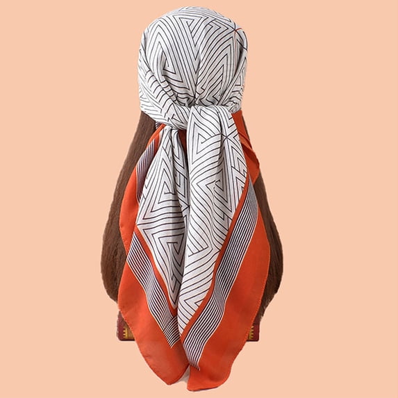 Censtreet 90cm Satin Square Headscarf Bandana Head Kerchief Fashion Pattern Hair Scarves for Women