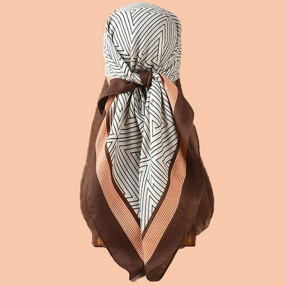 Censtreet 90cm Satin Square Headscarf Bandana Head Kerchief Fashion Pattern Hair Scarves for Women
