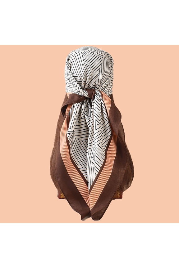 90cm Satin Square Headscarf Bandana Head Kerchief Fashion Pattern Hair Scarves for Women