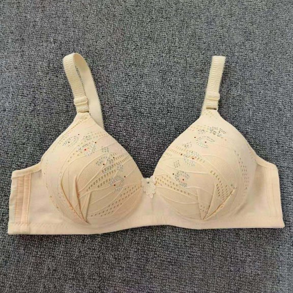 Censtreet Bras for Women Supportive Wireless Push Up Bra Full Coverage No Underwear Seamless Plus Size for Older Women