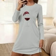 thumbnail image 1 of Censtreet Christmas Nightgowns for Women Long Sleeve Sleepshirt Button Down Nightshirt Soft Pajamas Dress Casual Sleepwear, 1 of 6