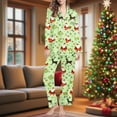 thumbnail image 1 of Censtreet Christmas Womens Pajama Sets 2 Piece Long Sleeve Sleepwear Soft Button Down Pjs Lounge Set, 1 of 7